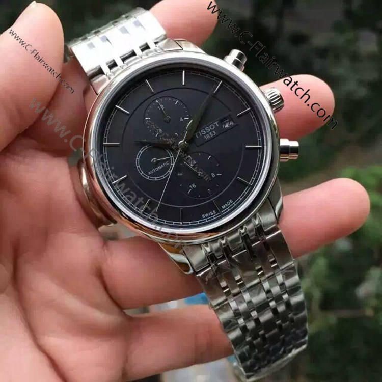 New Replica Tissot T085 Watch Black Chronograph 001